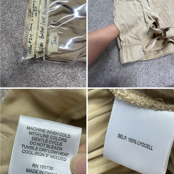 anthropology Jane + delancey womens paper bag pants sz medium Lyocell - Picture 11 of 12